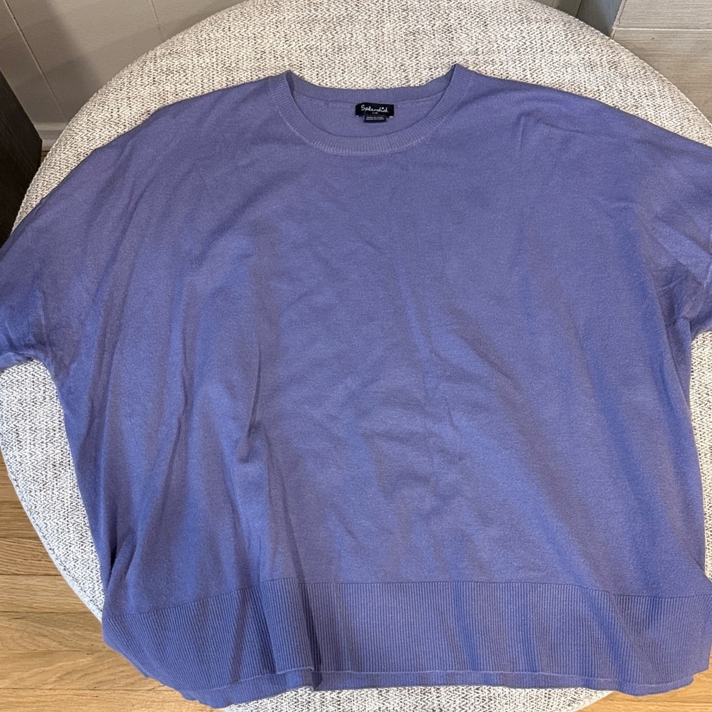 Splendid Purple Crew Neck Short Sleeve Sweater